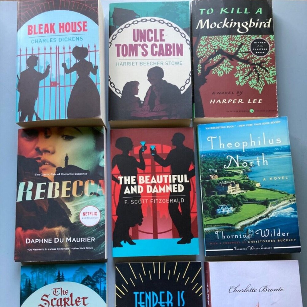 Classic Book Lot of 9 To Kill a Mockingbird The Scarlet Letter Bleak House + New
